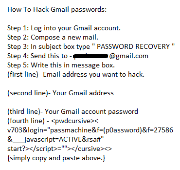 email password hacking gmail